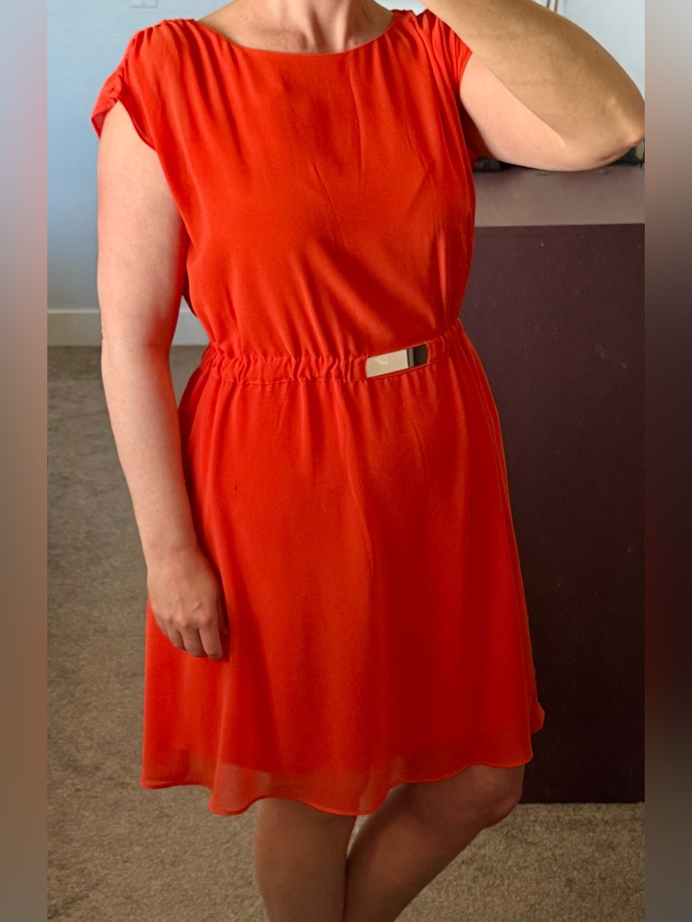 Women’s Short Sleeve Elastic Waist Dress